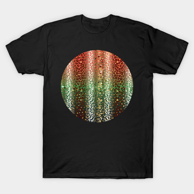 Colourful gradient unique flowers leopard stripes abstract modern 262 Pattern T-Shirt by dvongart